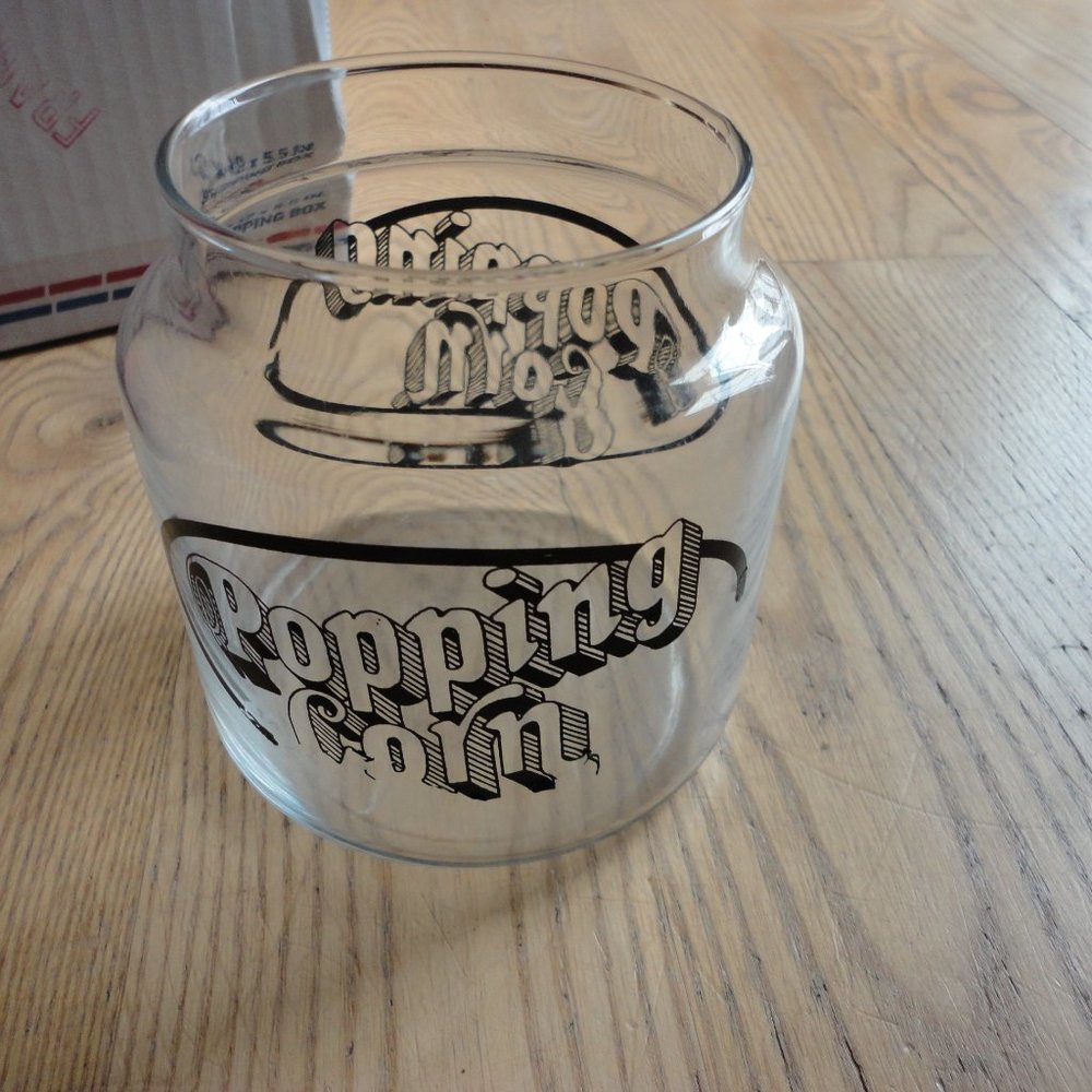 vintage popcorn glass container